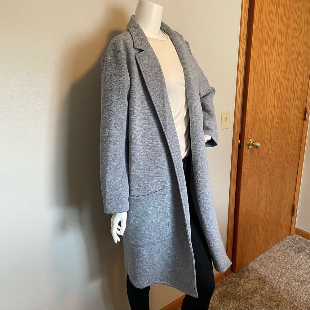 LORD AND TAYLOR- Heather Blue Jacket Duster Size Large - Picture 2 of 9